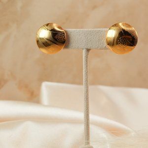 SOLD - Vintage Large Gold Stud Earrings